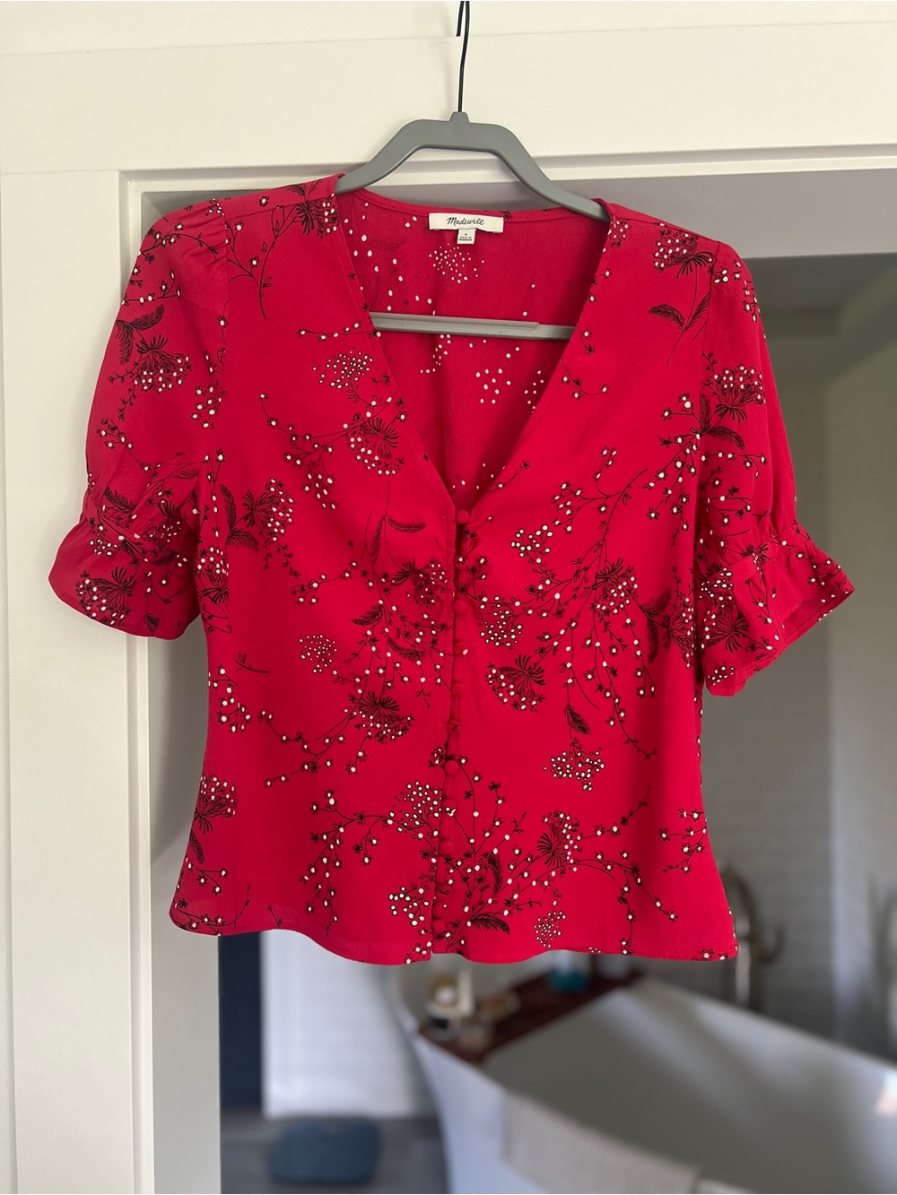 Madewell Daylight Top in Windswept Floral size 6 - Picture 6 of 12